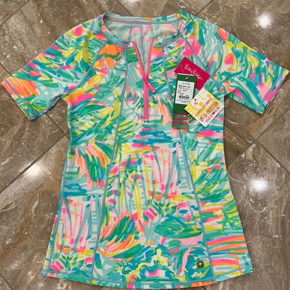 Lilly Pulitzer Tops - NWT Lilly Pulitzer Swim Sunguard Top- Sea Salt and Sun, Size XXS